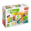 Puzzle carton 20 piese Trefl Mini Maxi - Masina de gunoi, 21048, 3+ ani