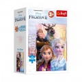 Puzzle carton 20 piese Trefl Frozen - Anna, Elsa, Kristoff si Sven, 21083, 3+ ani