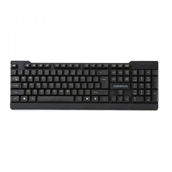 Tastatura Omega Ergonomic OK055B, USB, design modern, cablu 1.5m, negru