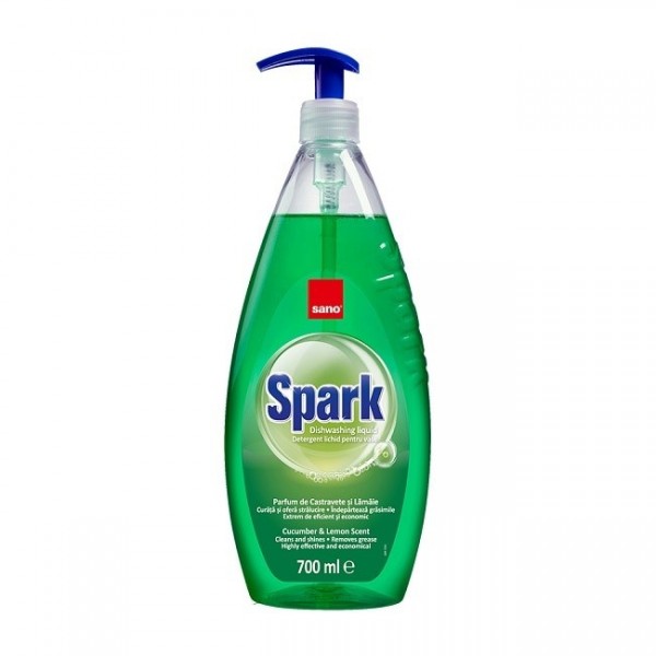 Detergent de vase Sano Spark, casravete, 700ml, cu dispenser