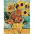 Set Pictura pe numere 40x50cm, Atelier - Floarea soarelui, Van Gogh - panza, cadru de lemn, pensule, culori acrilice, ATPBN51337