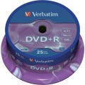 DVD+R Verbatim 43500, 4.7GB / 120min, 16x, set 25 buc