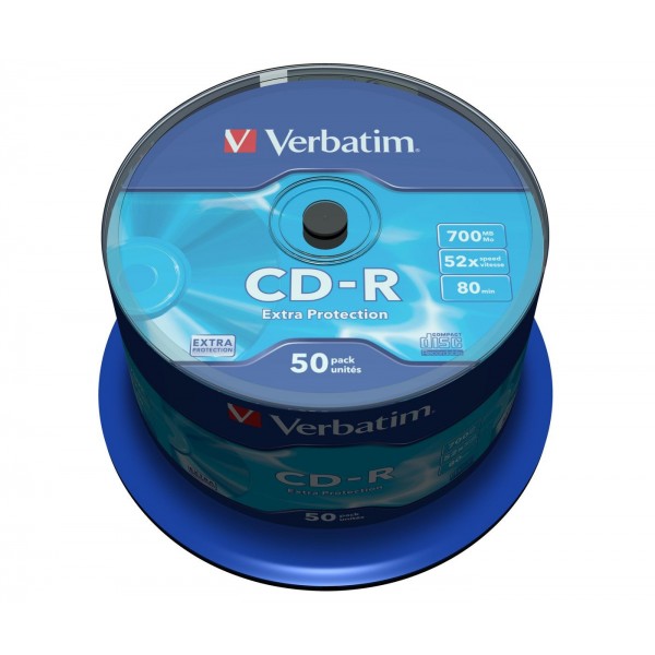 CD-R Verbatim 43351, 700MB / 80min, 52x, set 50 buc