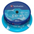 CD-R Verbatim 43432, 700MB / 80min, 52x, set 25 buc