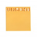 Notes adeziv stantat Office Cover H1-URGENT, 50 coli, 75x75mm, portocaliu neon, blister