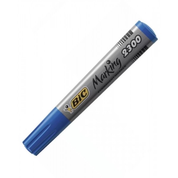 Marker permanent Bic Marking 2300, varf tesit, 3.7-5.5mm, corp gros, diverse culori