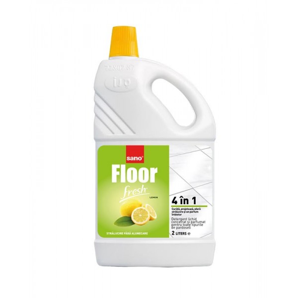 Detergent pentru pardoseli Sano Floor Fresh, Lemon, 2l