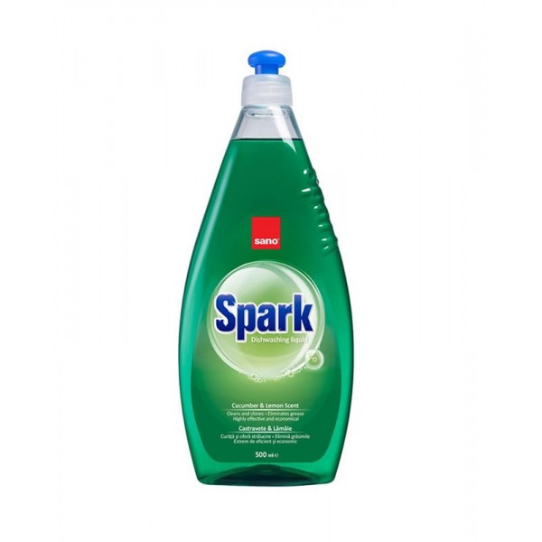 Detergent de vase Sano Spark, castravete, lamaie, 500ml