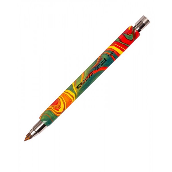Creion mecanic Koh-I-Noor Versatil K5340, 5.6mm, corp metalic hexagonal diverse culori, cu ascutitoare