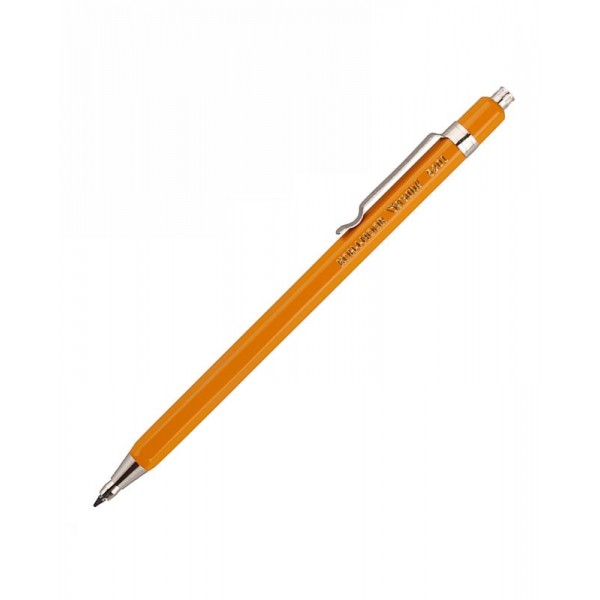 Creion mecanic Koh-I-Noor Versatil K5201C, 2.0mm, corp metalic hexagonal galben, cu ascutitoare