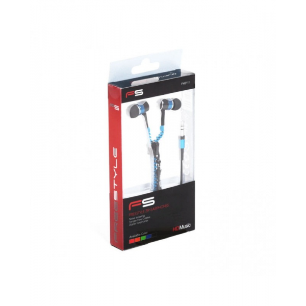Casti FREESTYLE port.ureche, silicon, microfon on/off, cablu 1.25m, fermoar, FH2111, diverse culori