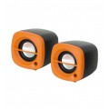 Boxe Omega MORBI, cablu USB, putere 6W, OG15, diverse culori, 2 bucati/set