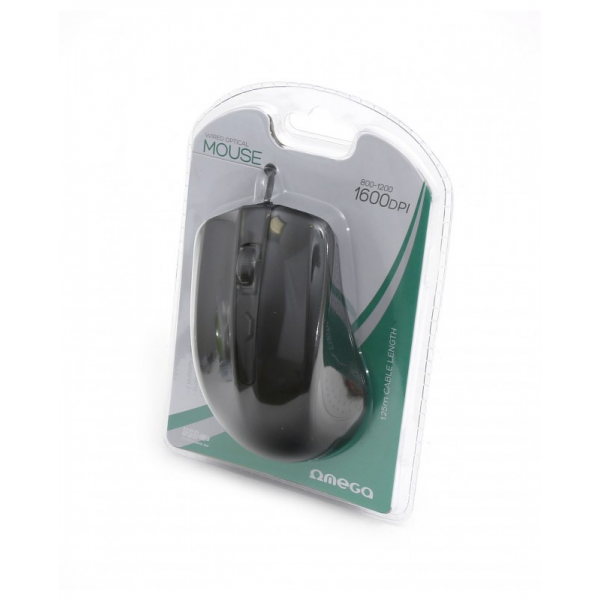 Mouse optic Omega OM05, 1000 dpi, USB, cablu 1.25m, diverse culori