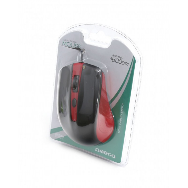 Mouse optic Omega, 1000DPI, cablu 1.25m, OM05, diverse culori