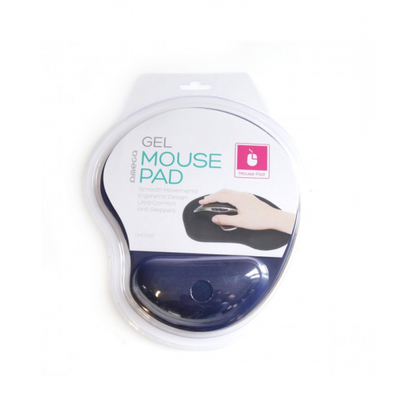 Mousepad Omega, suport pentru incheietura, gel moale si confortabil, OMPG