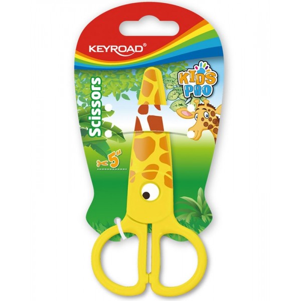Foarfeca Keyroad Kids Pro KR971402, 13.0cm, plastic, prescolari, girafa, blister