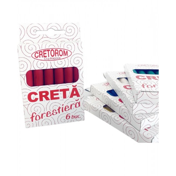 Creta forestiera Cretorom, alb, cutie 6 buc