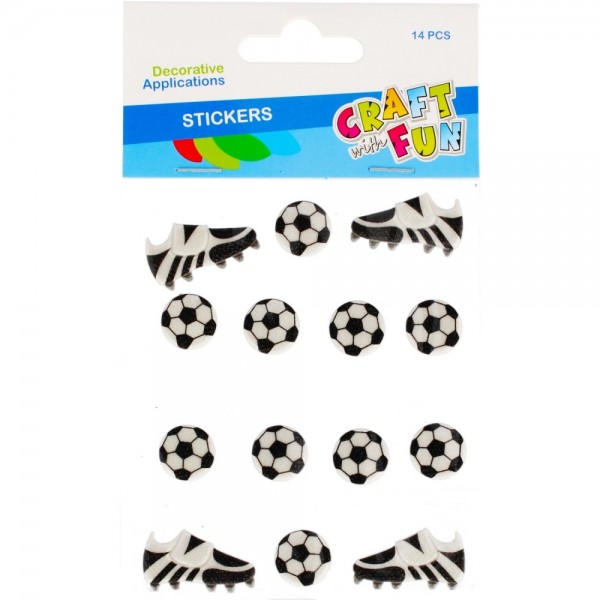 Accesorii creatie sticker CRAFT with FUN, fotbal, 480889, 14 bucati/set