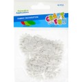 Accesorii creatie - flori, alb, set decorativ, set 48 buc, Craft with Fun, 480817