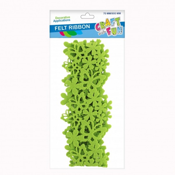 Accesorii creatie - fluture fetru, verde, tip perdea, Craft with Fun, 471483