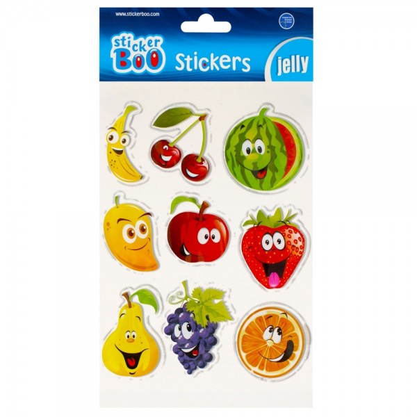 Abtibilduri - fructe, set 9 buc, Sticker Boo, 493722