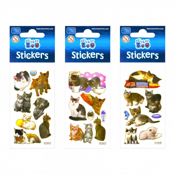 Abtibilduri - pisici, set 7-8 buc, Sticker Boo, 225024