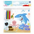 Set creativ Crazy Creatures STARPAK, carte cu activitati + 6 creioane colorate, 497703