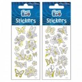 Accesorii creatie sticker de colorat CRAFT with FUN Sticker Boo, fluturi, 382545, 15 bucati/set