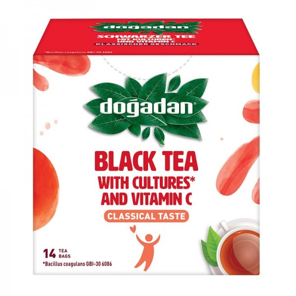 Ceai negru cu probiotice si Vitamina C Dogadan, 14 plicuri/cutie