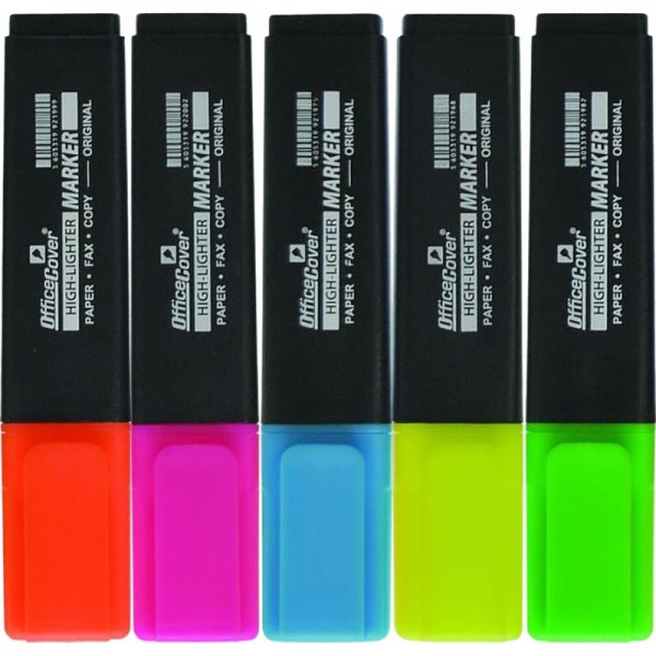 Textmarker Office-Cover HL92, varf tesit, 2-4mm, diverse culori fluorescente