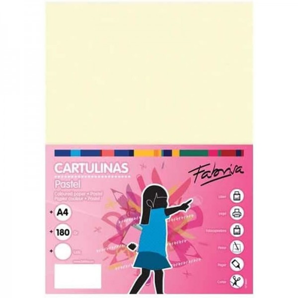 Carton colorat A4 Fabrisa 15510, 180g/mp, fildes pastel, top 250 coli