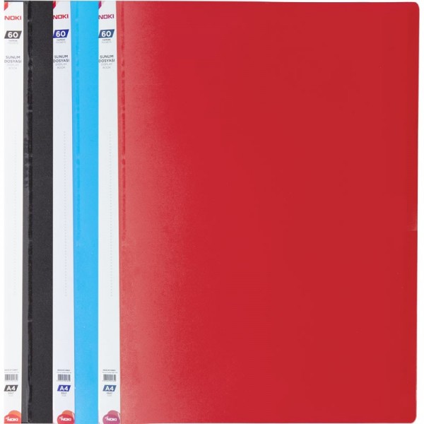 Dosar prezentare 60 folii NOKI, A4 diverse culori, fara elastic