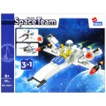 Set de constructie Alleblox Space Team - nava spatiala 3 in 1 diverse modele, 97-103 piese, 6+