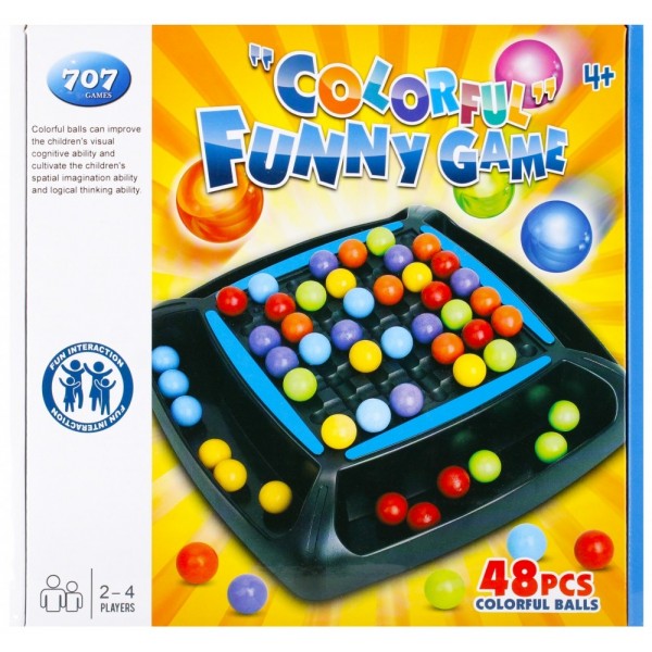 Joc de masa - Bile colorate, 2-4 jucatori, multicolor, 4+ ani, MegaCreative, 498724