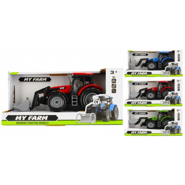Tractor agricol cu cupa MegaCreative 432693, 26cm, plastic, diverse culori, 3+ ani
