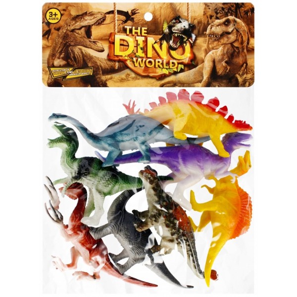 Set x8buc figurine - dinozauri, 13-17cm, diverse modele, 3+ ani, MegaCreative, 498702
