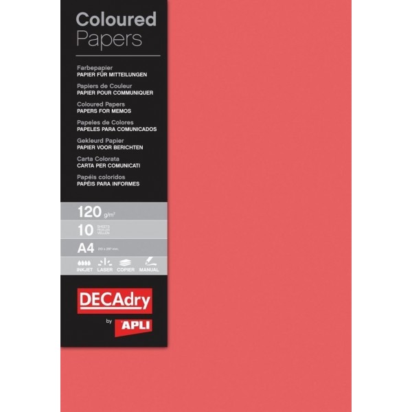 Hartie A4 colorata DECAdry A4 12171 120g/m² 10 coli