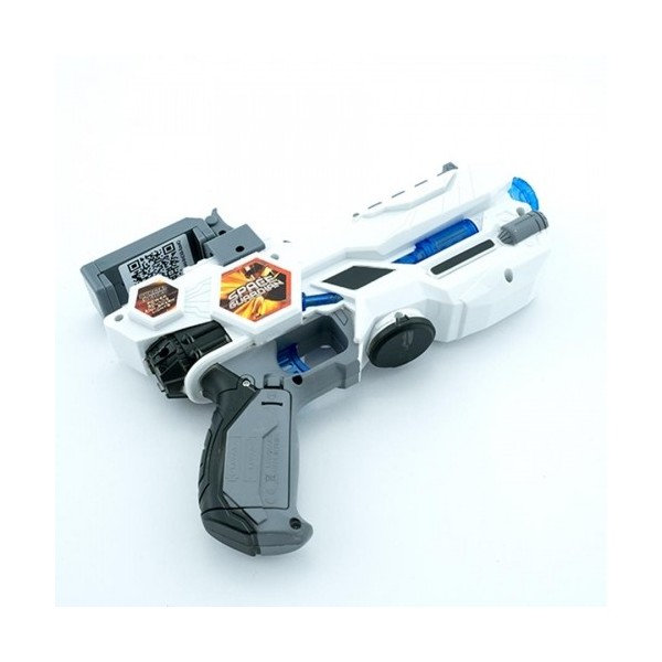 Pistol AR - cu bluetooth, suport telefon, necesita baterii 3x AA, alb, 3+ ani, MegaCreative, 419250