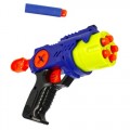 Blaster - pistol, include 6 proiectile din spuma, tinta cu suport, multicolor, 6+ ani, MegaCreative, 482724