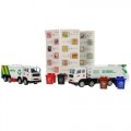 Camion de gunoi MegaCreative 471075, set x2buc + accesorii, plastic, multicolor, 3+ ani