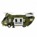 Elicopter militar cu 2 elice MegaCreative 502184, 28cm, cu sunete si lumini, plastic, verde, 3+ ani