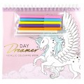 Set creativ Day Dreamer STARPAK, carte cu activitati + 5 carioci + 1 liner, 497701