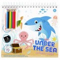 Set creativ Crazy Creatures STARPAK, carte cu activitati + 6 creioane colorate, 497703