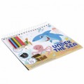 Set creativ Crazy Creatures STARPAK, carte cu activitati + 6 creioane colorate, 497703