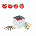 Cutii de colorat Keyroad Baby line KR972353, 10 cutii, 8 creioane cerate, abtibil