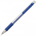 Creion mecanic UNI Shalaku M5-101, 0.5mm, grip cauciucat, corp transparent albastru, cu guma de sters
