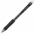 Creion mecanic UNI Shalaku M7-100, 0.7mm, grip cauciucat, corp transparent negru, cu guma de sters