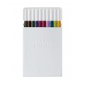 Fineliner 0.4 mm, UNI, EMOTT, PEM-SY, culori metalizate, NO.3, 10 culori/set