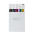 Fineliner UNI EMOTT PEM-SY, 0.4mm, NO.3, set 10 culori metalizate