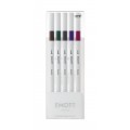 Fineliner UNI EMOTT PEM-SY, 0.4mm, NO.3, set 5 culori metalizate